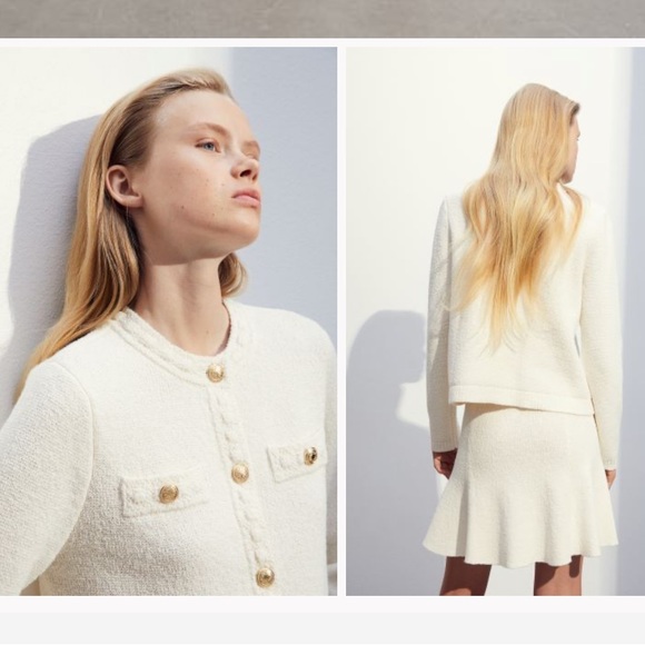 H&M Lady Jacket Cardigan Sweater Gold Buttons NWT SOLD OUT - Picture 6 of 10